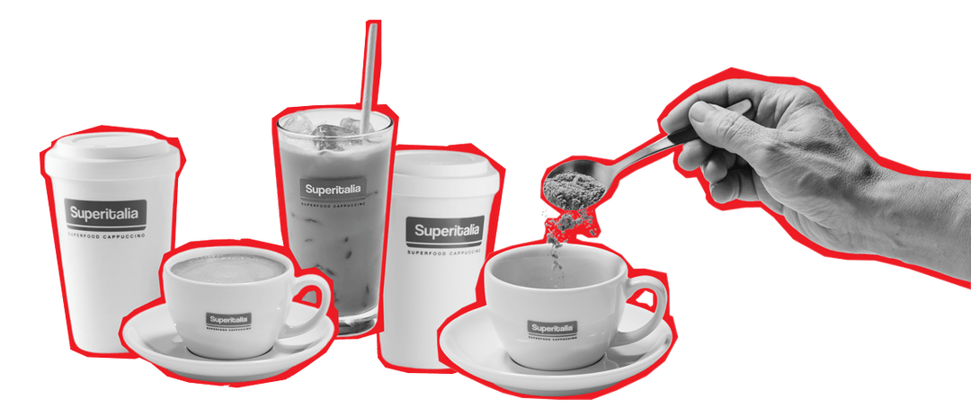 Originales Superitalia Cappuccino- und Hyrox-CTA-Motiv